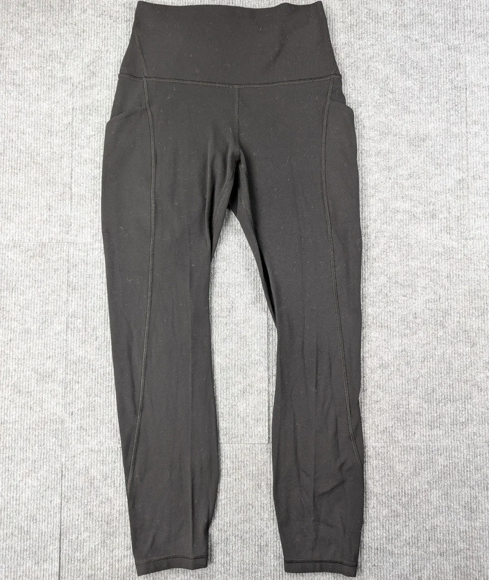 Lululemon Align Leggings Womens 6 Pocket Black Athleisure Gym Yoga Train Comfort